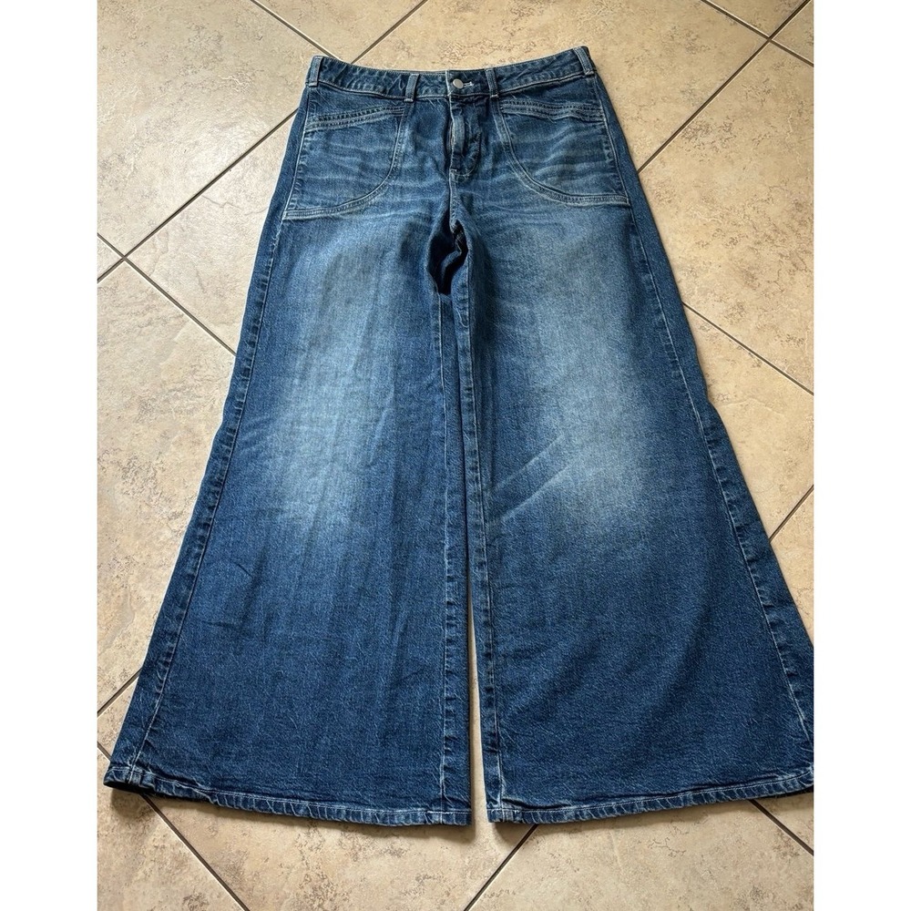 Pilcro high rise ultra wideleg denim trouser size 29 - Picture 3 of 9